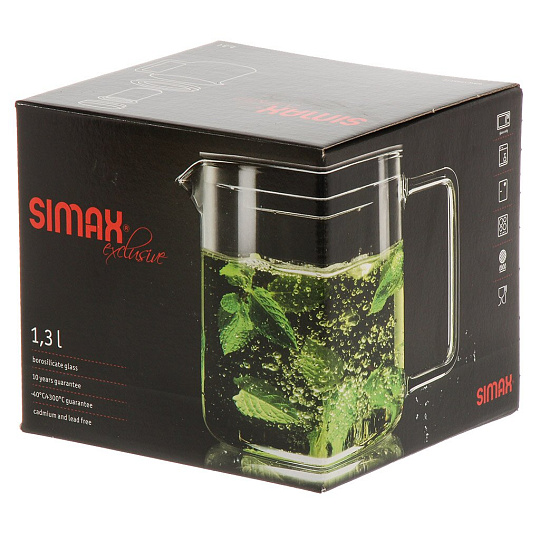 Чайник заварочный стекло, 1.3 л, с ситечком, Simax, From