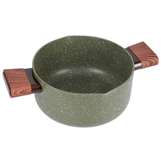 Кастрюля алюминий, антипригарное покрытие, 2.8 л, с крышкой, крышка стекло, Werner, Organic Forest Style, 51457, индукция