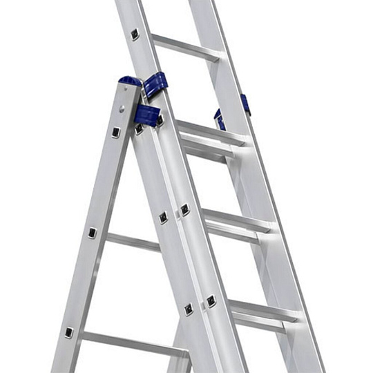 Лестница 3 секции, 14 ступеней, алюминий, 9.26 м, 150 кг, Alumet, 5314