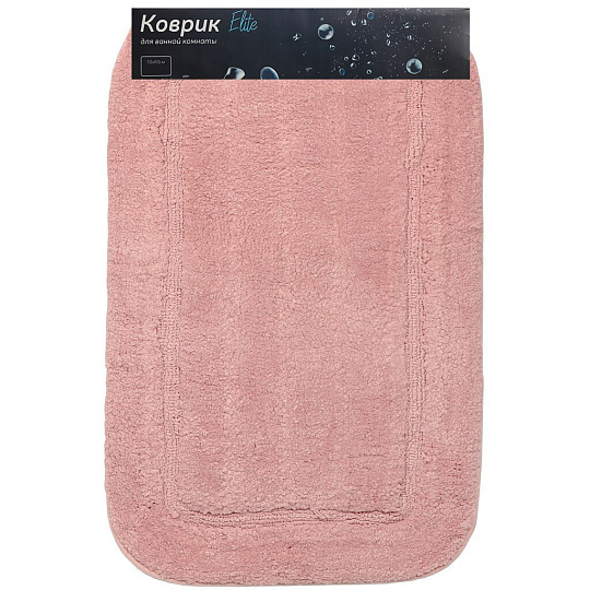 Коврик для ванной, 0.5х0.8 м, полиэстер, розовый, Альпака, Y6-1935