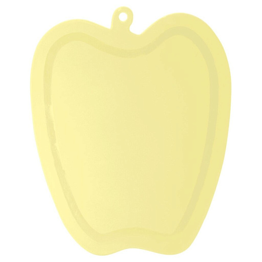 Доска разделочная пластик, 22.5х18.3х0.3 см, ваниль, яблоко, Plastic Centre, Slim, ПЦ1496ВН