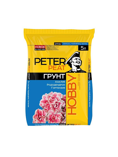 Грунт Hobby, для азалий, рододендронов, гортензий, 5 л, Peter Peat