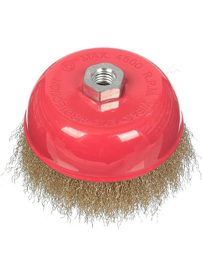 Щетка для УШМ Bartex, 125 мм, чашка/тарелка, гайка М14, 995125