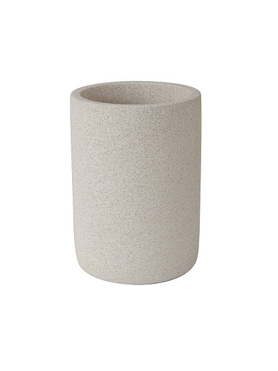 Стакан для зубных щеток, 7х7х10.5 см, керамика, цемент, Zenfort, Stone, 106650