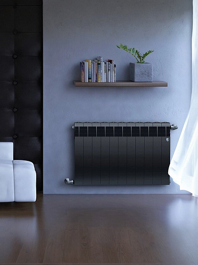 Радиатор биметалл, 500х90 мм, Royal Thermo, BiLiner/Noir Sable, 12 секций, НС-1176310