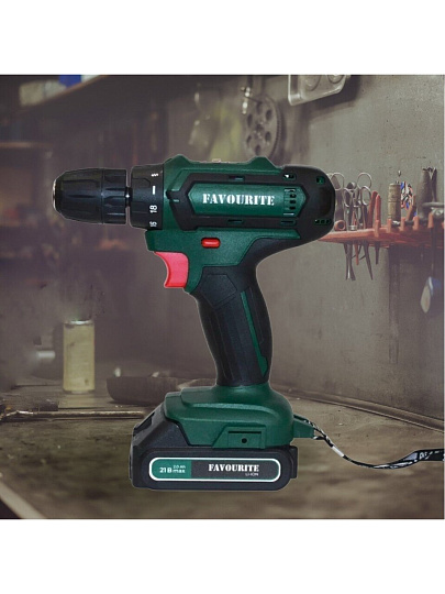 Дрель-шуруповерт аккумуляторный, Favourite, OBS 21 DC SET, 21 В, кейс, 150121421