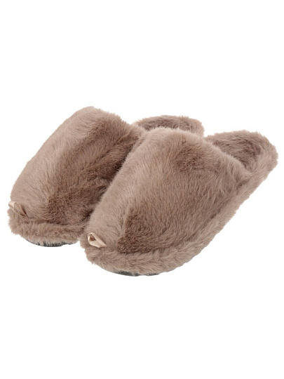 Тапки для женщин, искусственный мех, кофе, р. 40-41, закрытые, A210362
