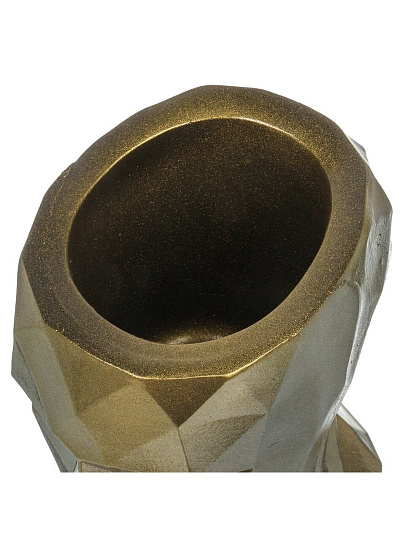 Кашпо гипс, 0.5 л, 18х19 см, бронза, Оскар, 395/3