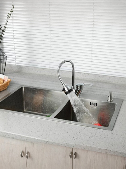 Смеситель для кухни, Frud, гибкий излив, с картриджем, R41055-1
