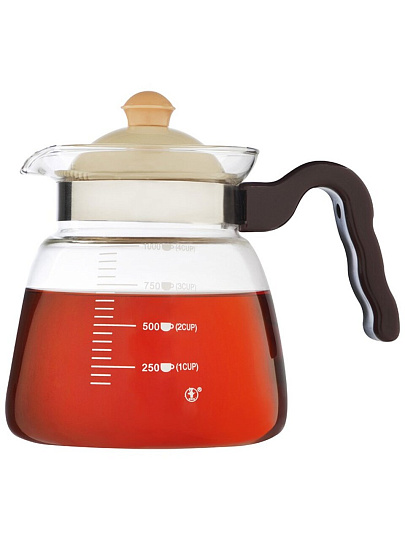 Чайник заварочный стекло, 1 л, с ситечком, с пластиковой крышкой-фильтром, Mallony, Altamarea, 910136