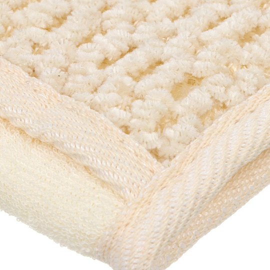 Мочалка банная лента, 37.5х9х2 см, хлопковый шенилл, с ручкой, средняя жесткость, Beauty Format, 58710-7014