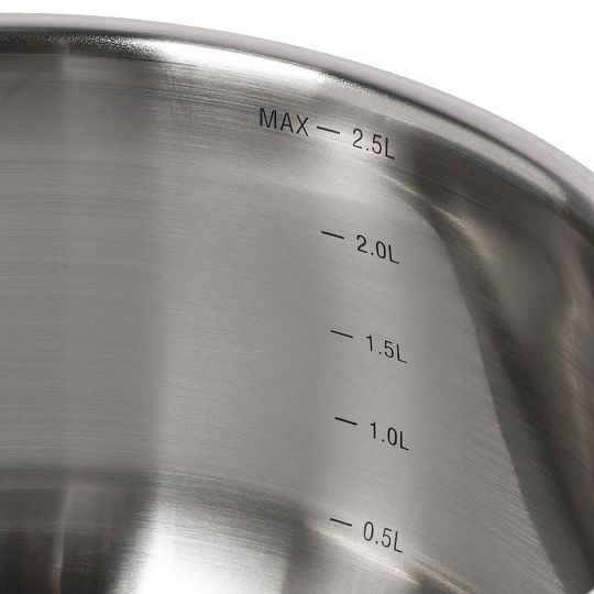 Кастрюля нержавеющая сталь, 2.6 л, крышка стекло, круглая, Vensal, Nouve Accord, VS1516, индукция