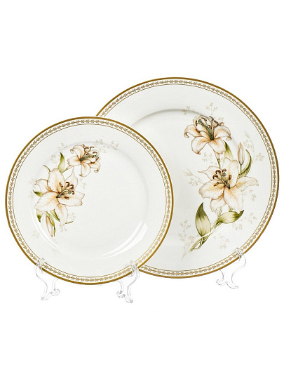 Сервиз столовый фарфор, 23 предмета, на 6 персон, Lefard, Lilies, 590-273