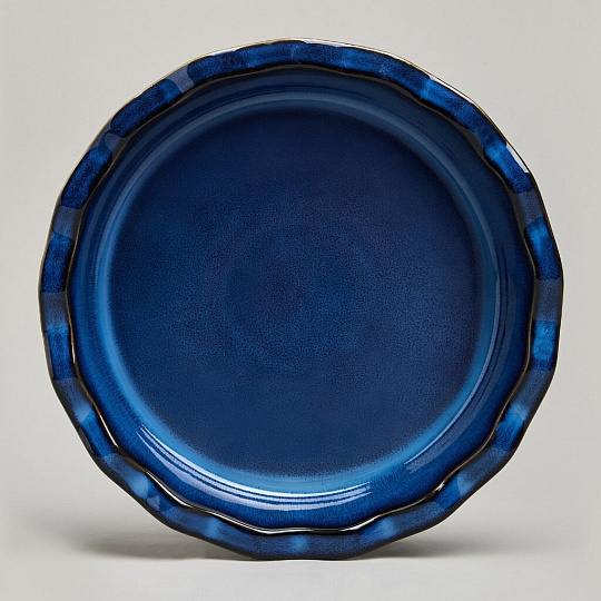 Форма для запекания керамика, 27х6.5 см, 1.5 л, круглая, Agness, Reactive Blue, 780-131