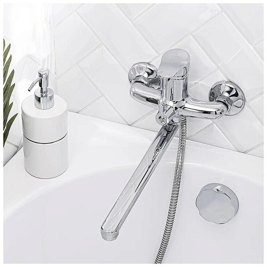 Смеситель для ванны, РМС, с картриджем, хром, SL86-006E