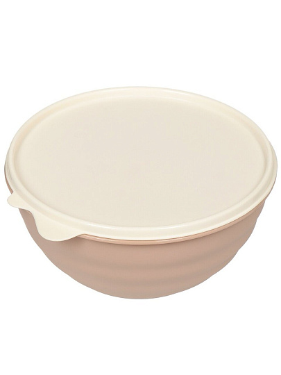 Миска пластик, круглая, 7.2 см, 0.85 л, с крышкой, Wave, Бытпласт, С32280