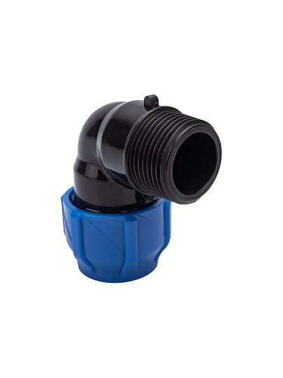 ПНД уголок d25х1", наружная резьба, Valfex