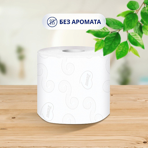 Туалетная бумага Zewa, Natural comfort, 3 сл, 8 шт, 14 м, с втулкой, бел