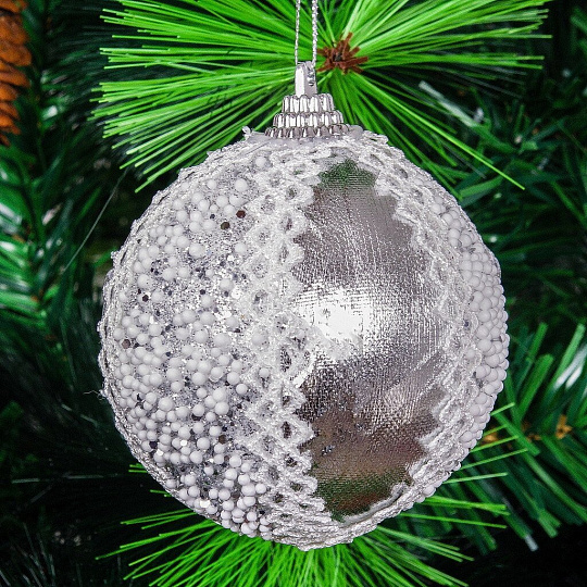 Елочный шар шампань, 8 см, SYPMQB-1021166