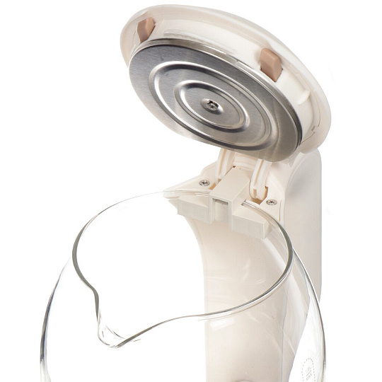 Чайник электрический Gelberk, GL-404, 1.8 л, 1500 Вт, скрытый нагревательный элемент, LED подсветка, стекло