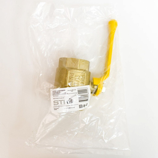 Кран для газа г-г, 1"1/2, ручка, STI