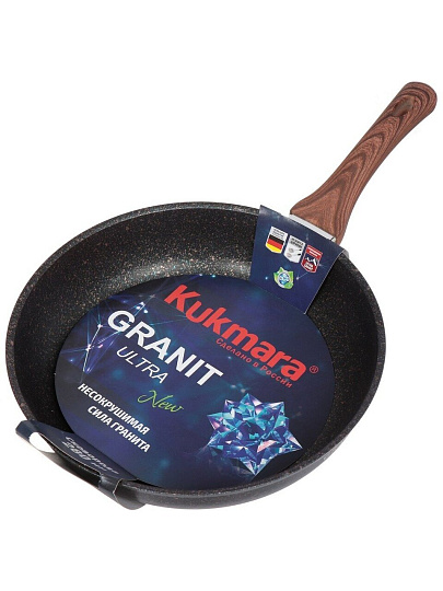 Сковорода литой алюминий, 28 см, антипригарное покрытие, Kukmara, Granit Ultra, синяя, сгг280а
