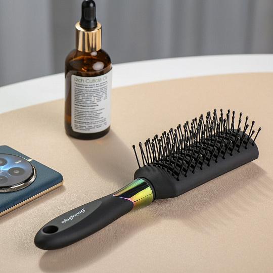 Расческа для волос, укладочная, черная, 55х250х50 мм, Studio style, 45912-4460