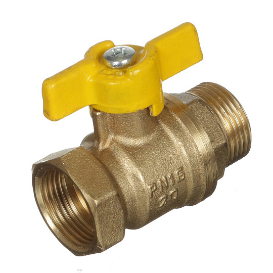 Кран для газа г-ш, 3/4", ручка-бабочка, БАЗ