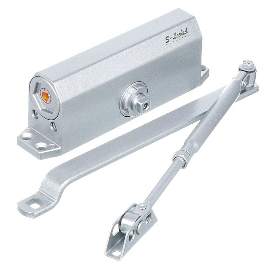 Доводчик дверной S-Locked, DZ-40, до 40 кг, серебро, 121607