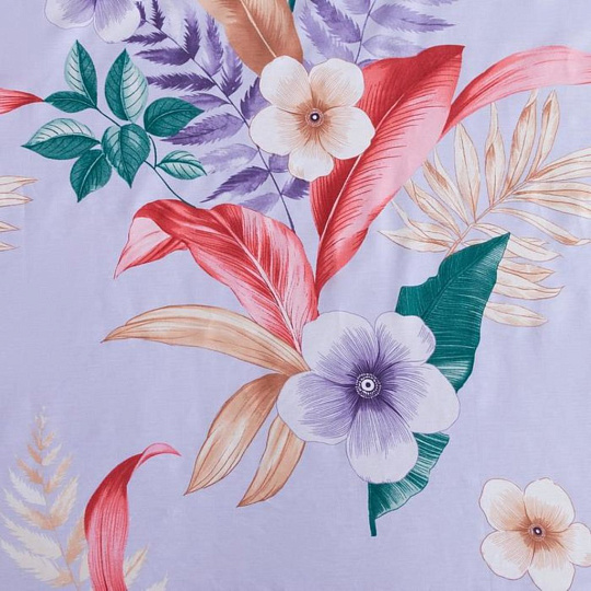 Простыня на резинке LoveLife 180*200*25см, "Цветы", 100% хлопок, сатин, 125г/м², 5443037