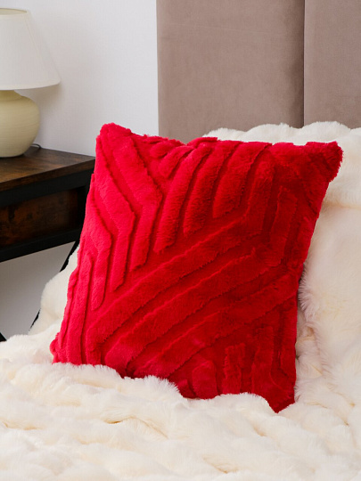 Наволочка декоративная Геометрия, 100% полиэстер, 45 х 45 см, бордовая, A130044