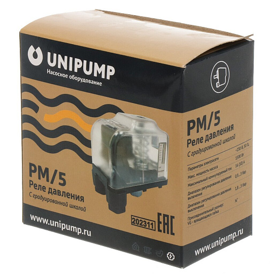 Реле давления для насоса 1/4 '', Unipump, PM/5, 21682