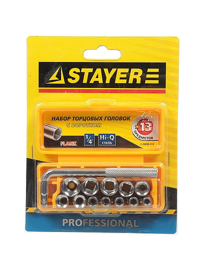 Набор торцевых головок 13 предметов, бокс, Stayer, Master, 2-26089-H13