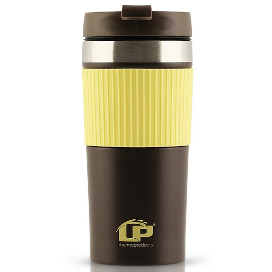 Термокружка нержавеющая сталь, пластик, 350 мл, LaPlaya, On Move, колба нержавеющая сталь, желтая, 80319