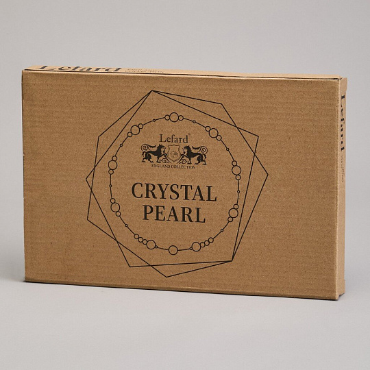 Блюдо стекло, для сервировки, овальное, 16.5х25.5 см, Crystal Pearl, Lefard, 675-110