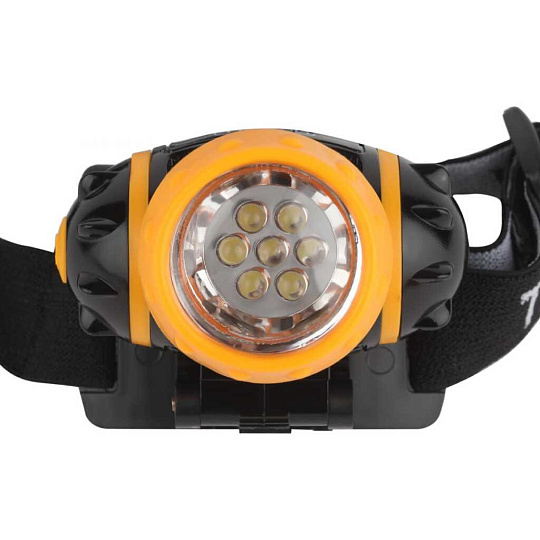 Фонарь налобный, Трофи, GB-302, пластик, режим SOS, оранжево-черный, 4 режима, на батарейках, 3 Вт, ЗхААА, 1СОВ, IP44, Б0036617