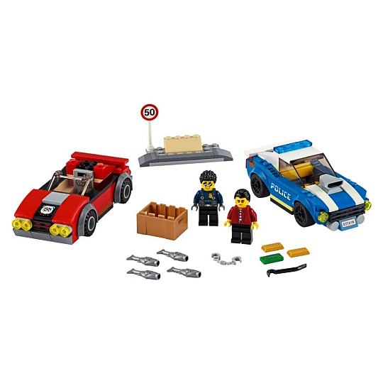 Конструктор Lego, City, Арест на шоссе, 5-7 лет, 185 деталей, 60242