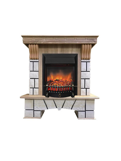 Электрокамин RealFlame, Stone STD LO, дуб сонома, Fobos, эксклюзив