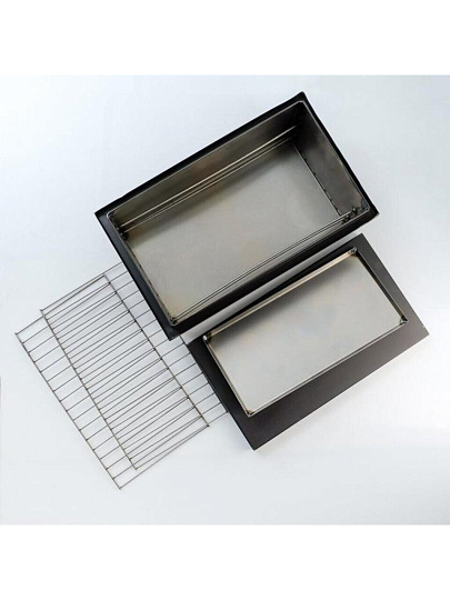 Коптильня 2 яруса, 48х29х19 см, с поддоном, с гидрозатвором, Firewood, 112218