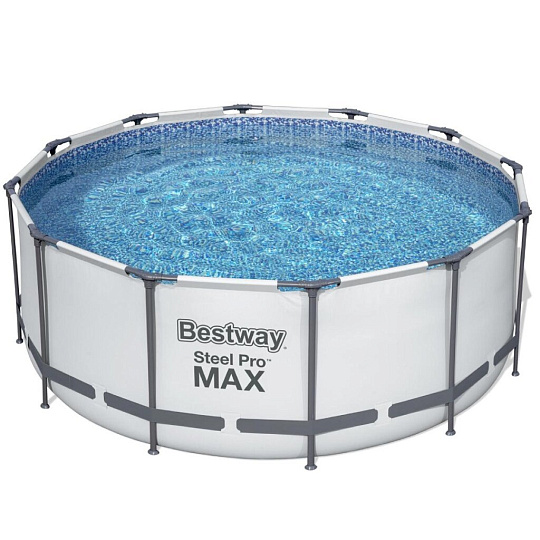 Бассейн каркасный Bestway, 366х122 см, Steel Pro Max, 56420BW, фильтр-насос, лестница, тент, 10250 л, ремкомплект