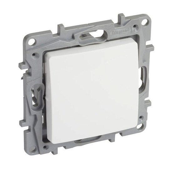 Механизм переключателя промежуточного 1-кл. СП Etika 10А IP20 250В 10AX винт. клем бел. Leg 672209