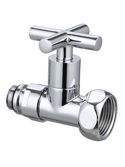 Кран для полотенцесушителя, 3/4"х1", г-ш, прямой, ручка-крест, хром, 2 шт, 50 слоев, Gappo
