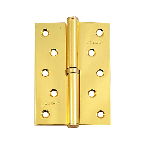 Петля врезная для деревянных дверей, Apecs, 120х80х3 мм, правая, B-Steel-G-R, 13707, с подшипником, золото