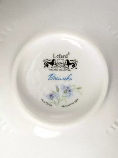 Чайный сервиз фарфор, 14 предметов, на 6 персон, 250 мл, Lefard, Васильки, 760-824, подарочная упаковка