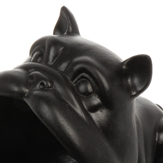 Фигурка гипс, Бульдожка, 19.5х11х13 см, конфетница, черная, 10 1380 0006