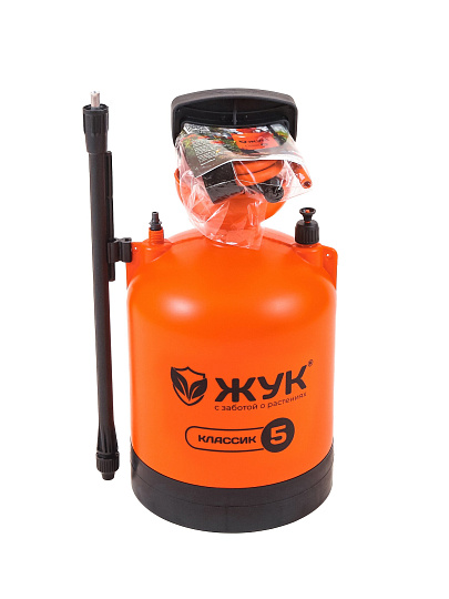 Опрыскиватель садовый Жук, 5 л, пластик, 650-970 мм, телескопический брандспойт, Классик, ОП-207 0437-00