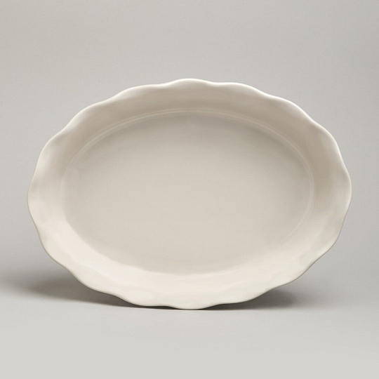 Форма для запекания керамика, 23.5х32х7 см, 1.9 л, овальная, Agness, Beige, 780-125