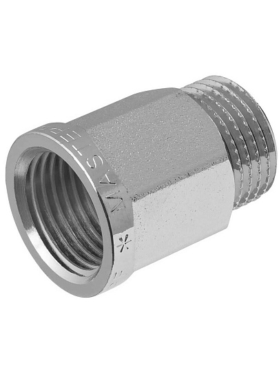Удлинитель 1/2'', г-ш, никель, латунь, 25 мм, шестигранный, MasterProf