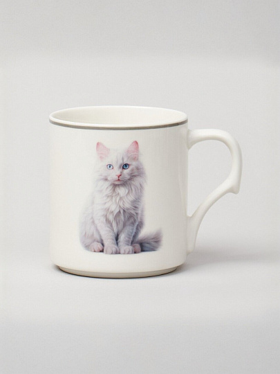 Кружка фарфор, 4 шт, 368 мл, Meow, Lefard, 153-946, металлическая подставка