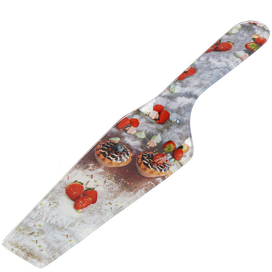 Блюдо стекло, 2 предмета, 30 см, круглое, с лопаткой, Daniks, Пирожные